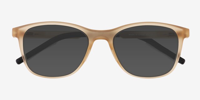 Resurge Matte Crystal Brown PlasticSunglass Frames from EyeBuyDirect, Closed View
