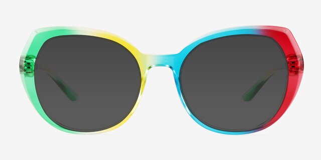 True Colors Rainbow PlasticSunglass Frames from EyeBuyDirect, Front View