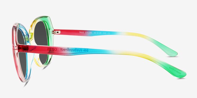 True Colors Rainbow PlasticSunglass Frames from EyeBuyDirect, Side View