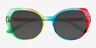 True Colors Rainbow PlasticSunglass Frames from EyeBuyDirect, Closed View