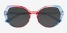 True Colors Blue Pink PlasticSunglass Frames from EyeBuyDirect, Closed View