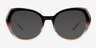 True Colors Black Yellow PlasticSunglass Frames from EyeBuyDirect, Front View