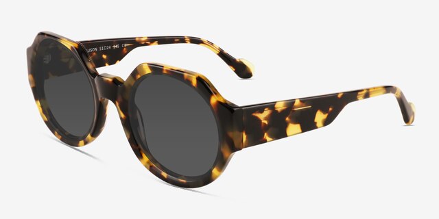 Ellison Spotty Tortoise AcetateSunglass Frames from EyeBuyDirect, Angle View