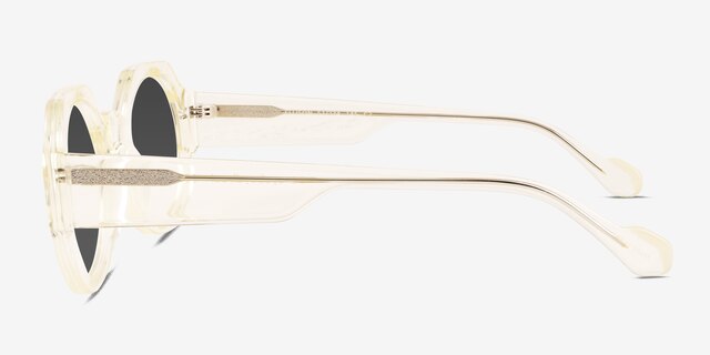 Ellison Clear Yellow AcetateSunglass Frames from EyeBuyDirect, Side View