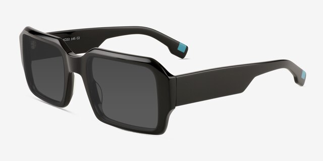 Arin Black AcetateSunglass Frames from EyeBuyDirect, Angle View