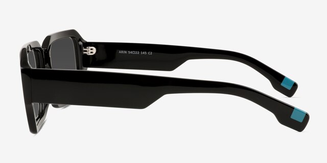 Arin Black AcetateSunglass Frames from EyeBuyDirect, Side View