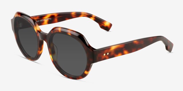 Lilly Tortoise AcetateSunglass Frames from EyeBuyDirect, Angle View