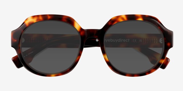 Lilly Tortoise AcetateSunglass Frames from EyeBuyDirect, Closed View