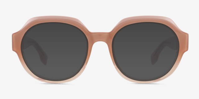 Lilly Pink White AcetateSunglass Frames from EyeBuyDirect, Front View