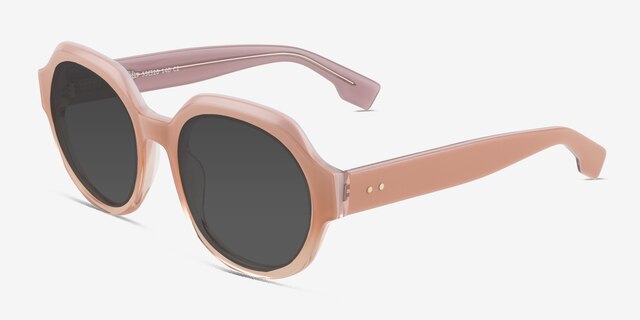 Lilly Pink White AcetateSunglass Frames from EyeBuyDirect, Angle View