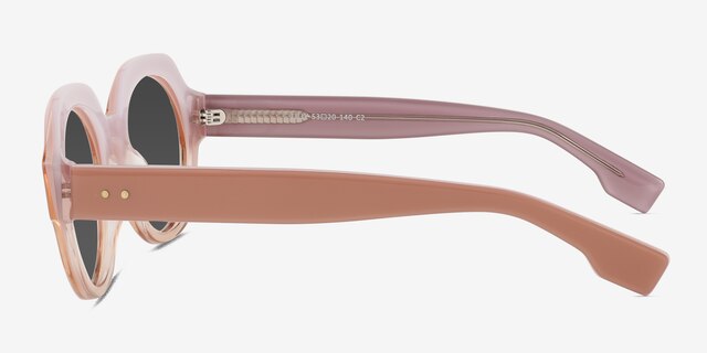 Lilly Pink White AcetateSunglass Frames from EyeBuyDirect, Side View