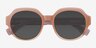 Lilly Pink White AcetateSunglass Frames from EyeBuyDirect, Closed View