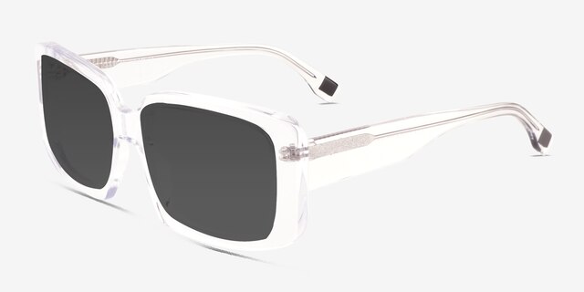 Colby Clear AcetateSunglass Frames from EyeBuyDirect, Angle View