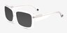 Colby Clear AcetateSunglass Frames from EyeBuyDirect, Angle View