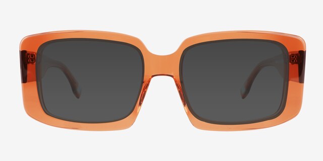 Colby Clear Orange AcetateSunglass Frames from EyeBuyDirect, Front View