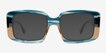 Colby Striped Blue Brown AcetateSunglass Frames from EyeBuyDirect, Front View