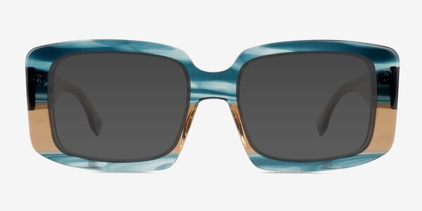 Colby Striped Blue Brown Acetate Sunglass Frames