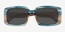 Colby Striped Blue Brown AcetateSunglass Frames from EyeBuyDirect, Closed View