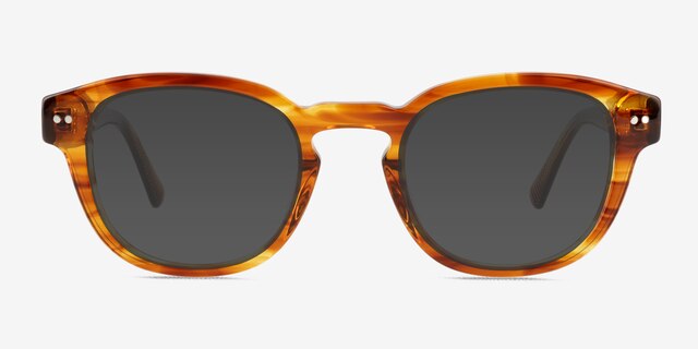 Carrie Striped Tortoise AcetateSunglass Frames from EyeBuyDirect, Front View