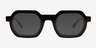 Channing Noir AcétateSoleil de Lunette de vue d'EyeBuyDirect, Vue de Face