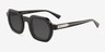 Channing Noir AcétateSoleil de Lunette de vue d'EyeBuyDirect, Vue d'Angle