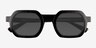 Channing Noir AcétateSoleil de Lunette de vue d'EyeBuyDirect, Vue Rapprochée