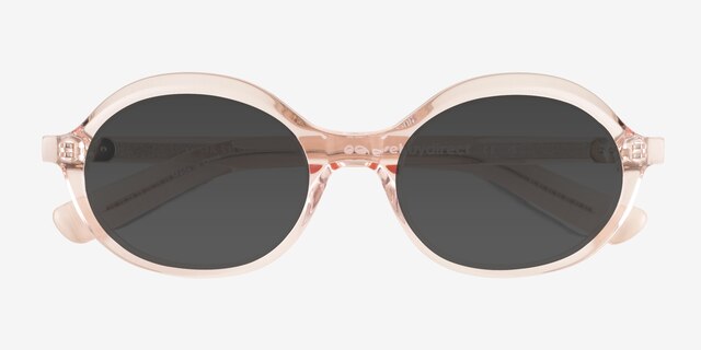 Melva Clear Champagne AcetateSunglass Frames from EyeBuyDirect, Closed View