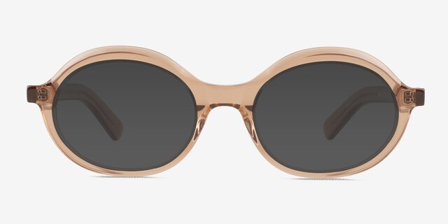 Melva Clear Brown AcetateSunglass Frames from EyeBuyDirect, Front View