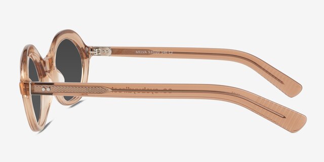Melva Clear Brown AcetateSunglass Frames from EyeBuyDirect, Side View