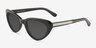 Dora Black AcetateSunglass Frames from EyeBuyDirect, Angle View