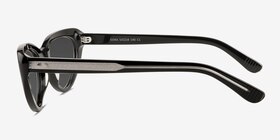 Dora Noir Acétate Soleil de Lunette de vue d'EyeBuyDirect, Vue de Côté