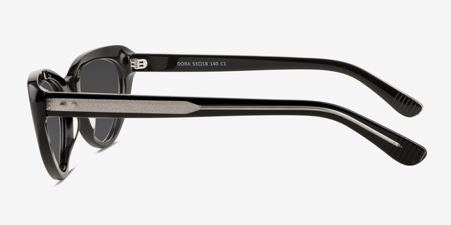 Dora Black AcetateSunglass Frames from EyeBuyDirect, Side View