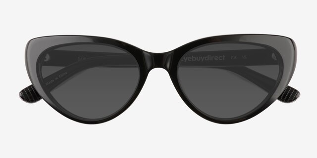 Dora Black AcetateSunglass Frames from EyeBuyDirect, Closed View