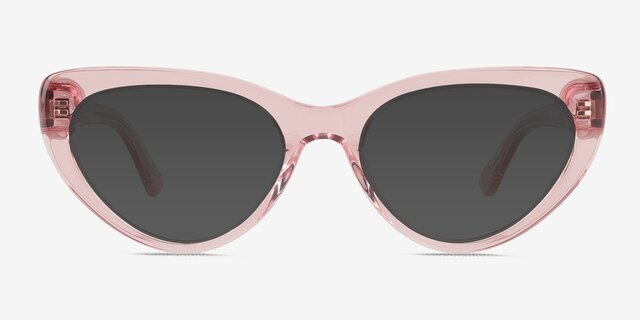 Dora Clear Pink AcetateSunglass Frames from EyeBuyDirect, Front View
