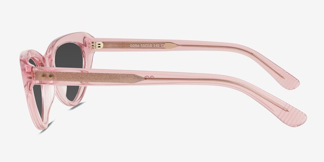 Dora Clear Pink AcetateSunglass Frames from EyeBuyDirect, Side View