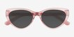 Dora Clear Pink AcetateSunglass Frames from EyeBuyDirect, Closed View