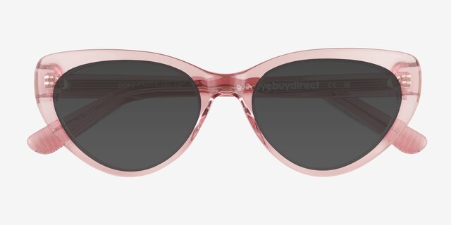 Dora Clear Pink AcetateSunglass Frames from EyeBuyDirect, Closed View