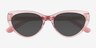 Dora Clear Pink AcetateSunglass Frames from EyeBuyDirect, Closed View