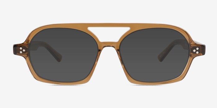 Ridley Clear Brown Acetate Sunglass Frames from EyeBuyDirect