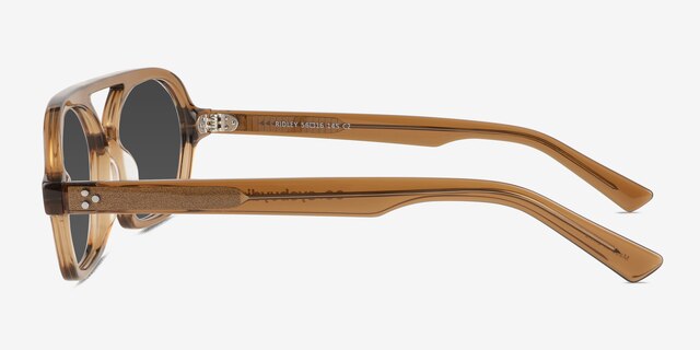 Ridley Clear Brown AcetateSunglass Frames from EyeBuyDirect, Side View