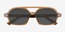 Ridley Clear Brown AcetateSunglass Frames from EyeBuyDirect, Closed View