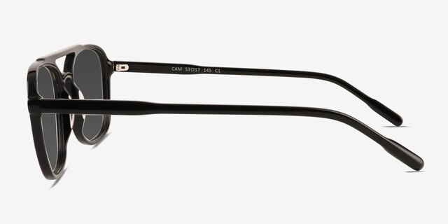 Cam Black AcetateSunglass Frames from EyeBuyDirect, Side View