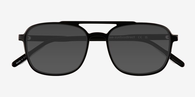 Cam Black AcetateSunglass Frames from EyeBuyDirect, Closed View