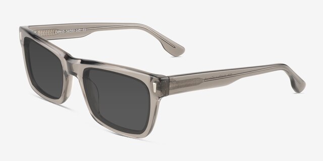 Emilio Clear Gray AcetateSunglass Frames from EyeBuyDirect, Angle View
