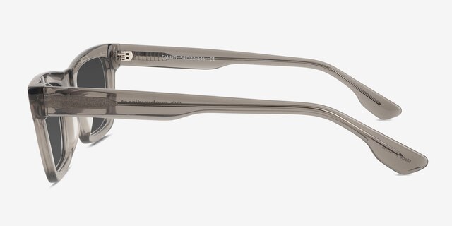 Emilio Clear Gray AcetateSunglass Frames from EyeBuyDirect, Side View