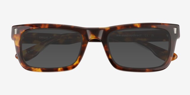 Emilio Tortoise AcetateSunglass Frames from EyeBuyDirect, Closed View
