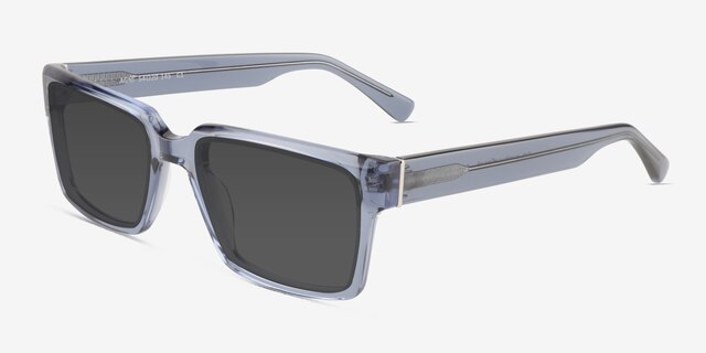 Agni Clear Blue AcetateSunglass Frames from EyeBuyDirect, Angle View