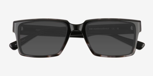 Agni Gray Tortoise AcetateSunglass Frames from EyeBuyDirect, Closed View