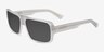 Nick Clear Matte Gray AcetateSunglass Frames from EyeBuyDirect, Angle View