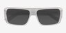 Nick Clear Matte Gray AcetateSunglass Frames from EyeBuyDirect, Closed View